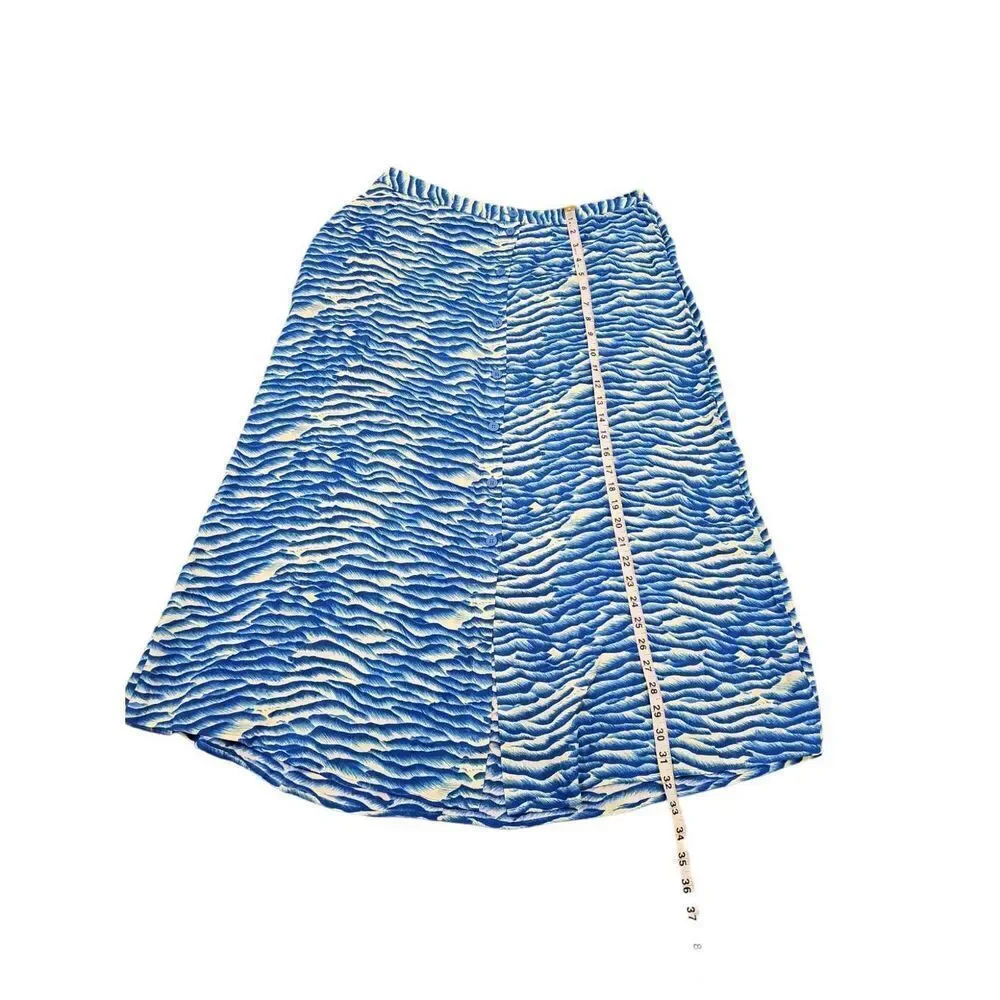 Whistles Seafoam Button Front Skirt Sz 12 - Picture 7 of 8